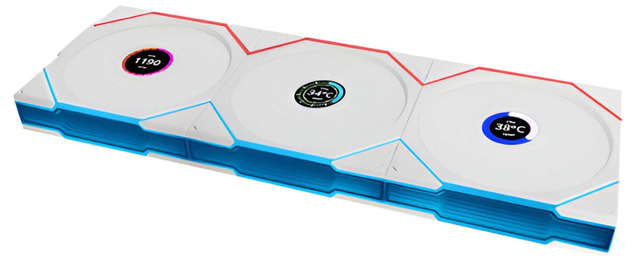 Lian Li Uni Fan TL Wireless LCD 120 Reverse White Triple